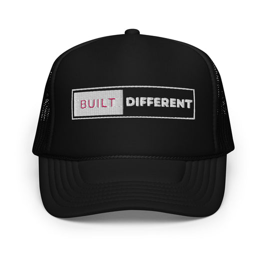 Built Different University Foam trucker hat